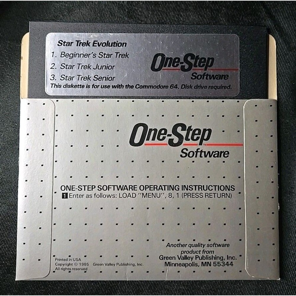 Star Trek Evolution by One Step for Commodore 64/128 Floppy Disk Untested